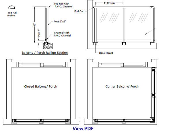Mirage Windows - Balcony, Porch Railing